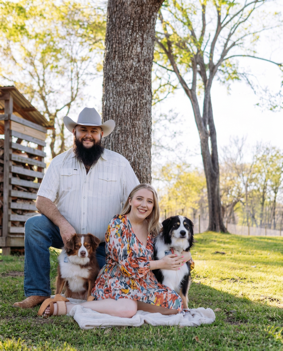 Family portrait with dogs by Olivia Hurtado